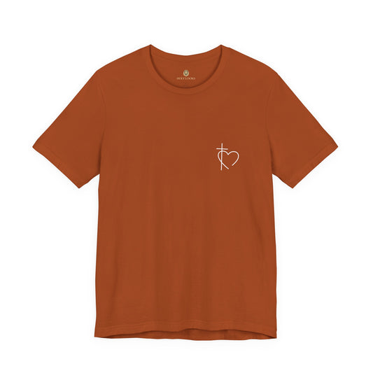 Minimalist Cross & Heart Christian T-Shirt