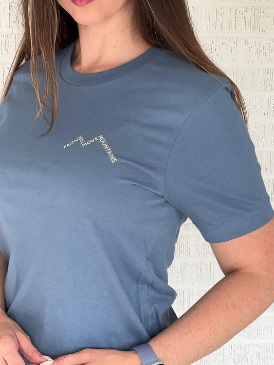 Faith Moves Mountains Minimal Christian Tee