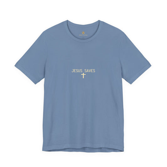Jesus Saves – Minimalist Christian T-Shirt