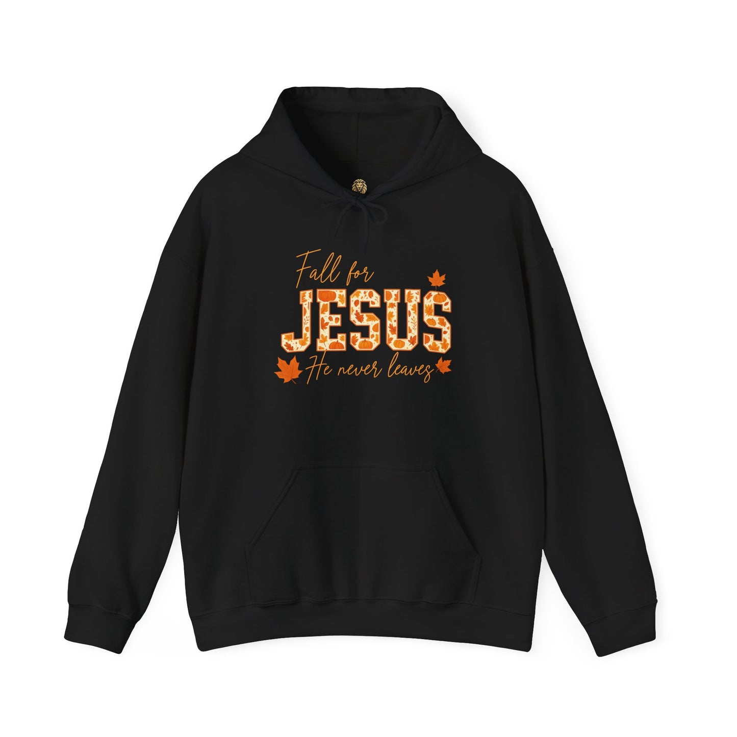 Fall for Jesus Hoodie – He Never Leaves Sweatshirt