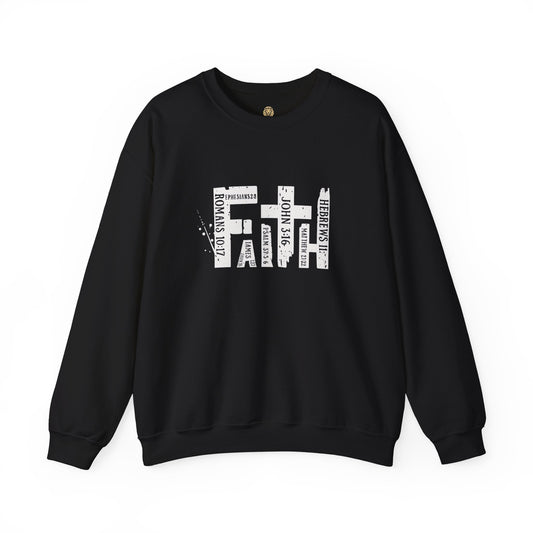 FAITH Bible Verse Crewneck | Scripture Word Art