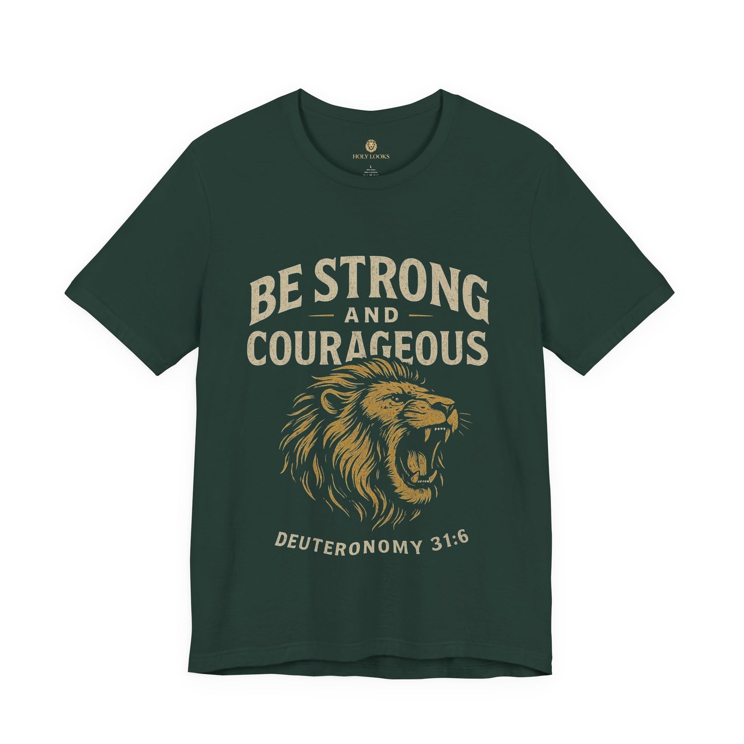 Be Strong and Courageous Unisex Christian Tee – Joshua 1:9