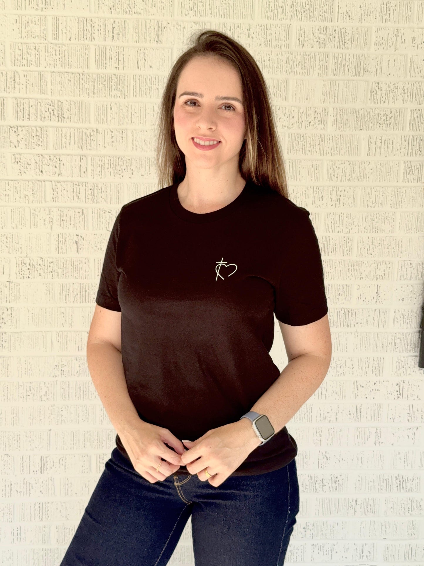 Minimalist Cross & Heart Christian T-Shirt