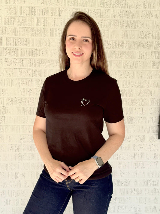 Minimalist Cross & Heart Christian T-Shirt