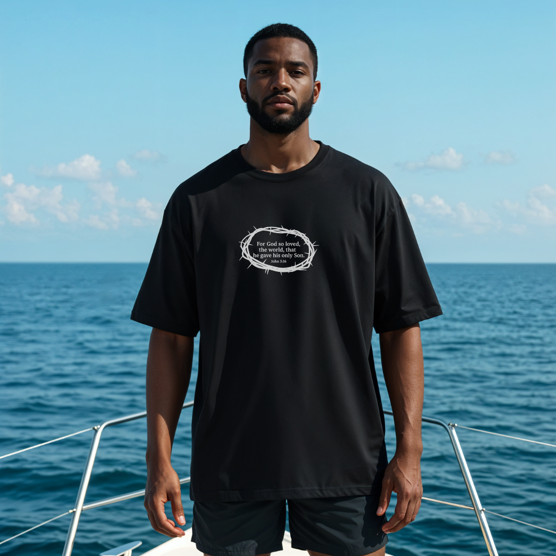 John 3:16 Crown of Thorns T-Shirt – Christian Faith