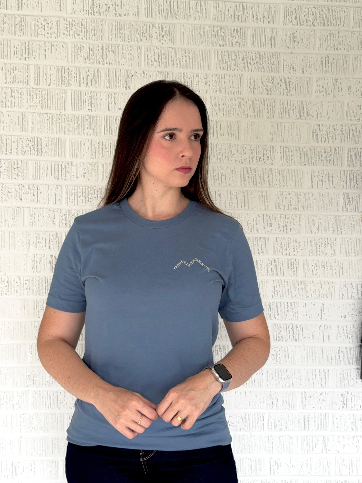 Faith Moves Mountains Minimal Christian Tee