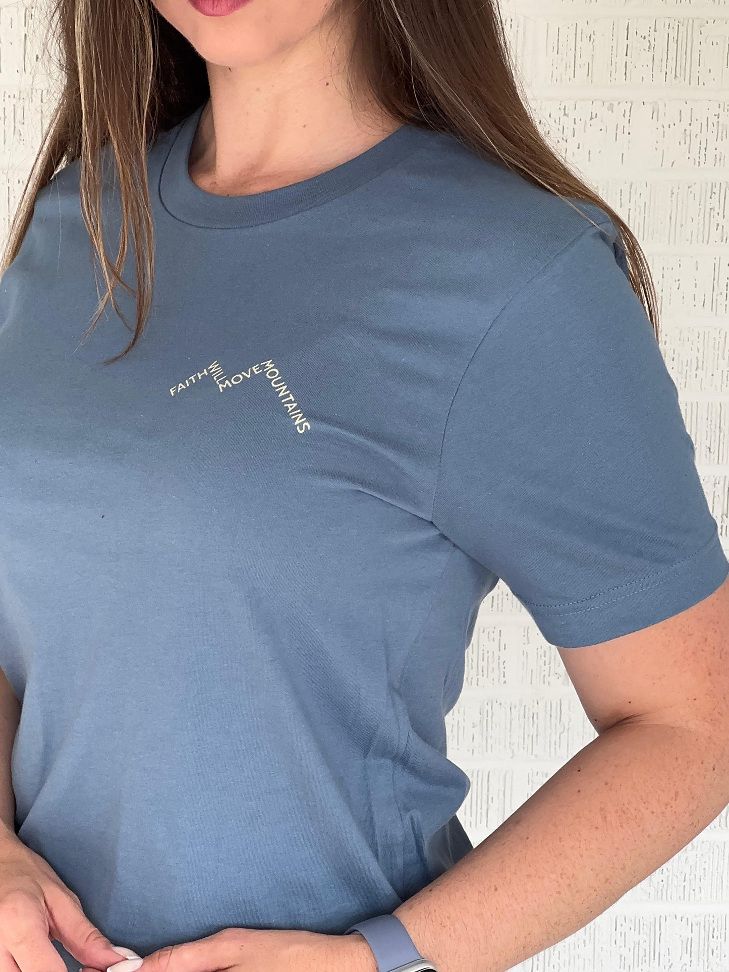 Faith Moves Mountains Minimal Christian Tee