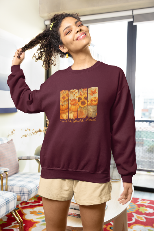 Thankful Grateful Blessed Christian Sweatshirt