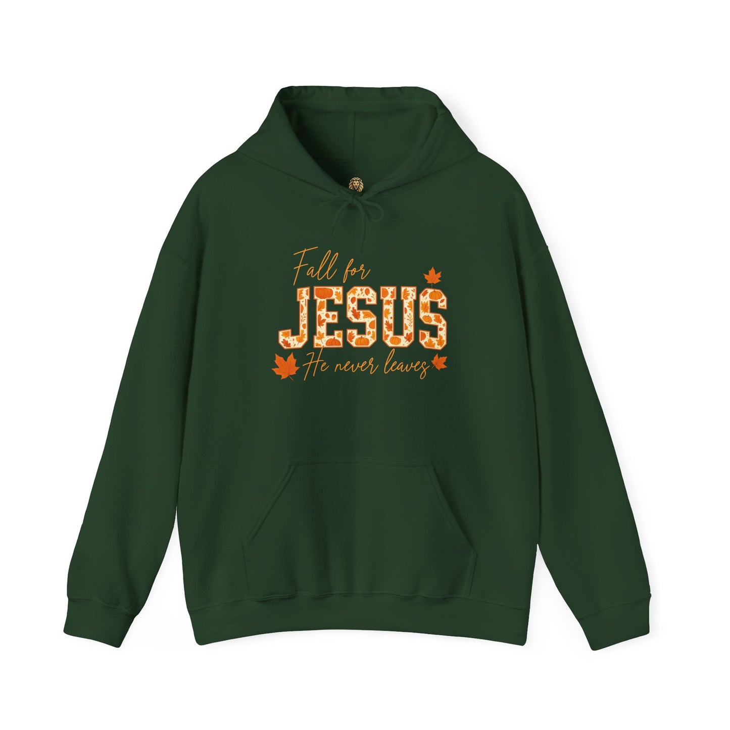Fall for Jesus Hoodie – He Never Leaves Sweatshirt